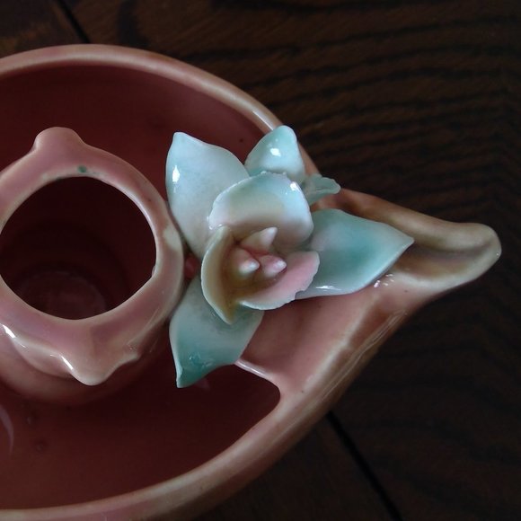 S/3 Vintage Ucagco Ceramics Japan Porcelain bud vase centerpiece/candleholders - Picture 10 of 15